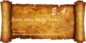 Eperjesi Atália névjegykártya